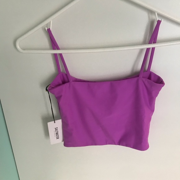 NWT Saltwater Collective Amanda Tankini Swim Top in ORCHID PURPLE XS - Picture 6 of 12